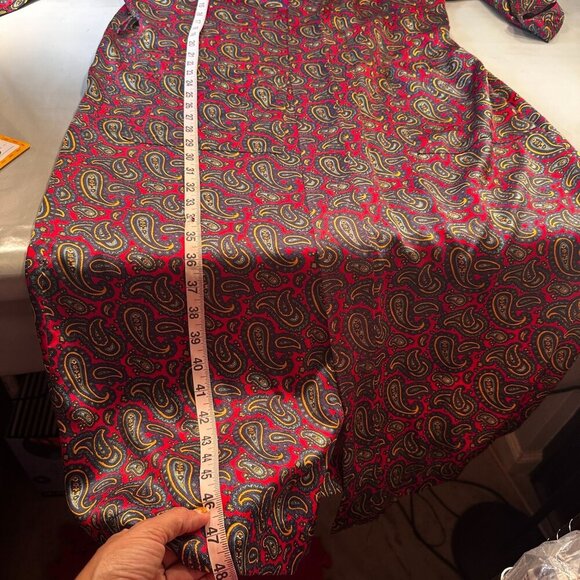La Soie Silk Robe Sleepwear Women Paisley Intimate Long Sleeve Kimono Vintage - Picture 8 of 16
